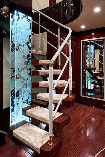 Reve d'Or yacht staircase