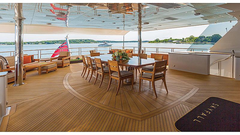Skyfall yacht deck