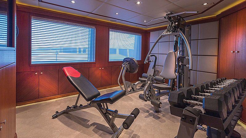 Skyfall yacht gym