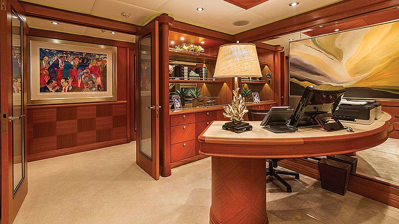 Skyfall yacht study room