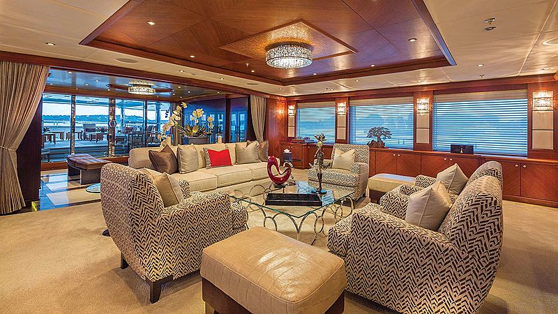 Skyfall yacht saloon