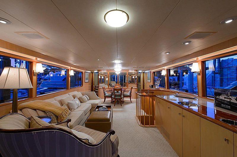 Blue Star yacht saloon