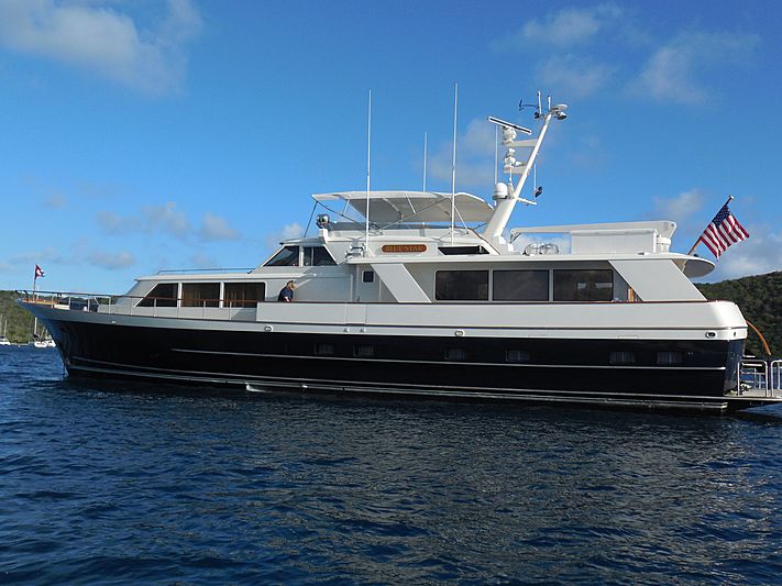 Blue Star yacht anchored