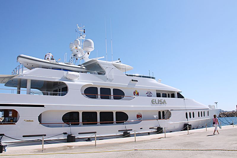 Elisa yacht at shipyard