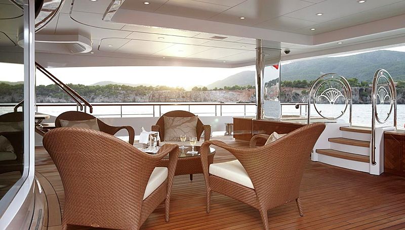 Lady Christine yacht deck
