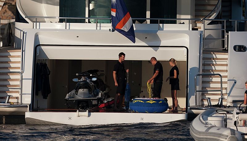 Inception yacht crew and toys