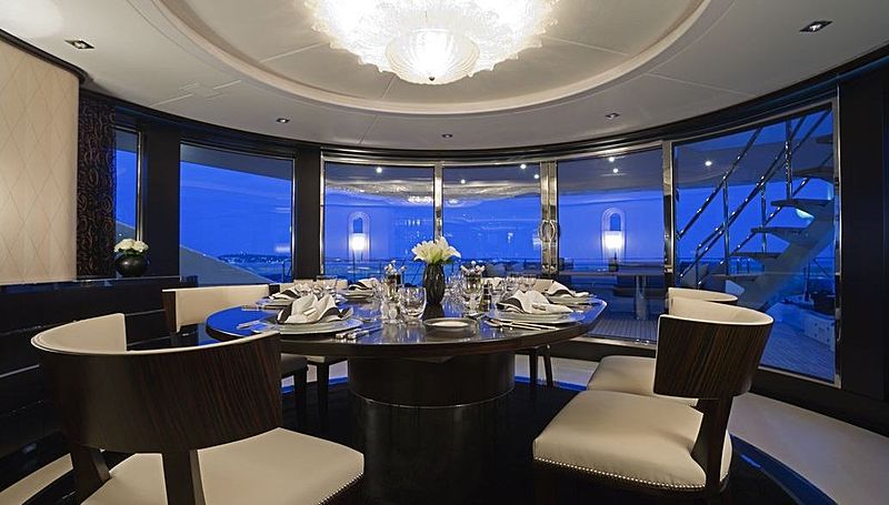G Force yacht dining room