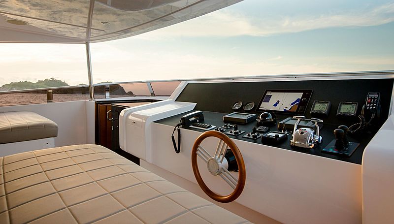 Mykonos yacht flybridge