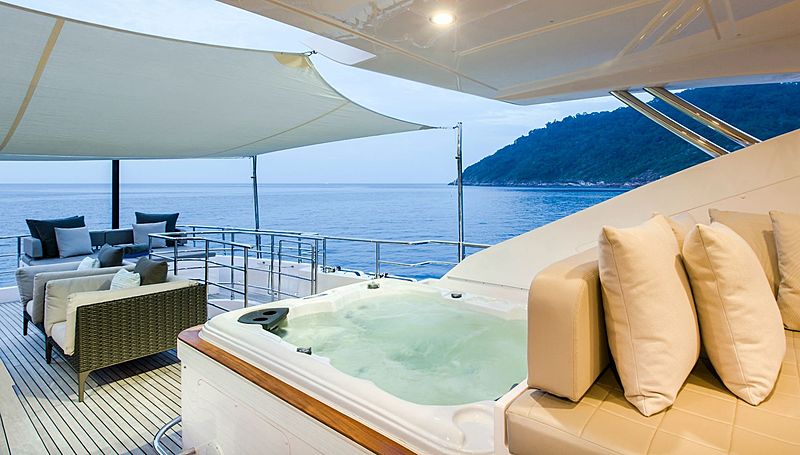 Mykonos yacht sundeck