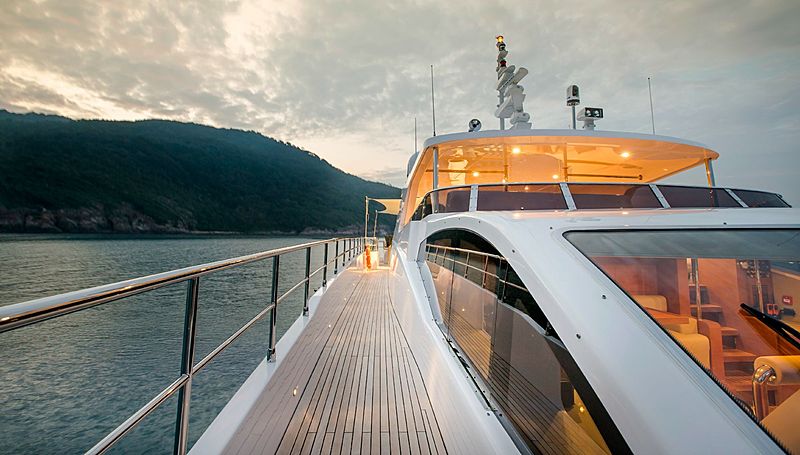 Mykonos yacht deck