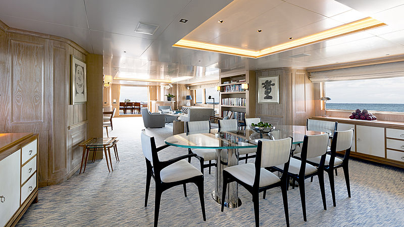 Golden Eagle yacht dining table