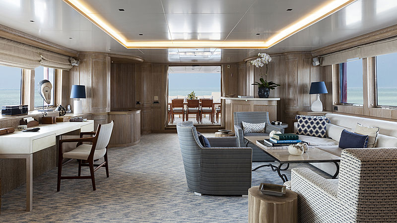 Golden Eagle yacht saloon