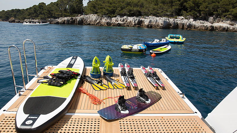 La Mascarade yacht stern platform