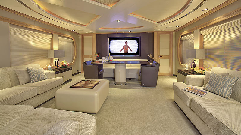 La Mascarade yacht saloon