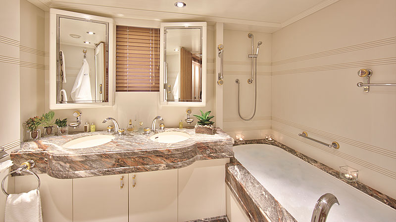 La Mascarade yacht bathroom