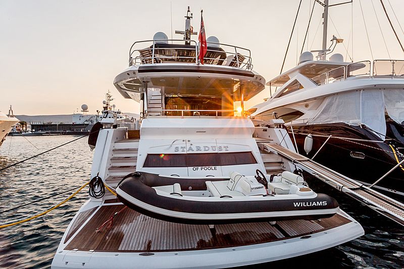 Stardust of Poole yacht stern