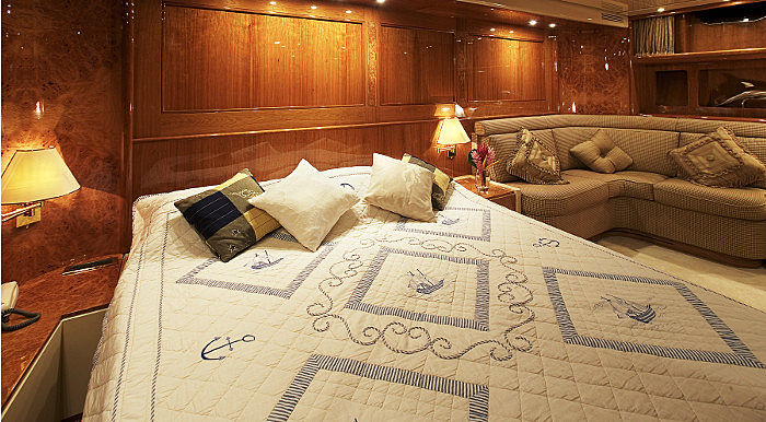 Queen South III yacht stateroom