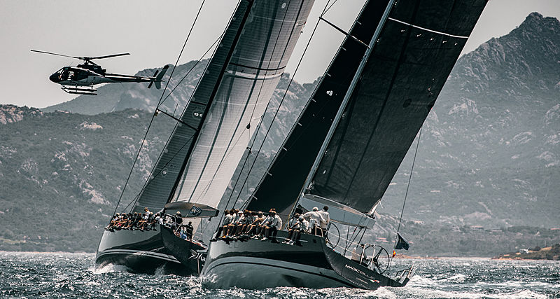 Shamanna and Magic Blue at the 2019 Loro Piana Superyacht Regatta Day 2