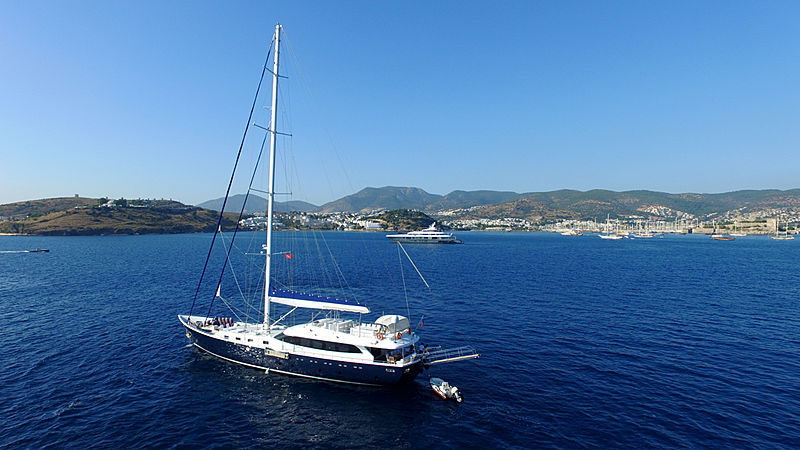Gulmaria yacht at anchor