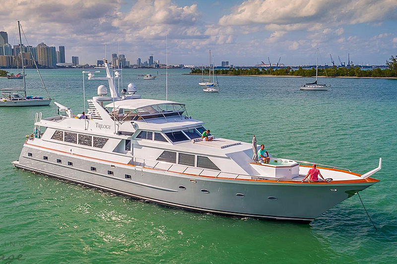 Trilogy yacht at anchor