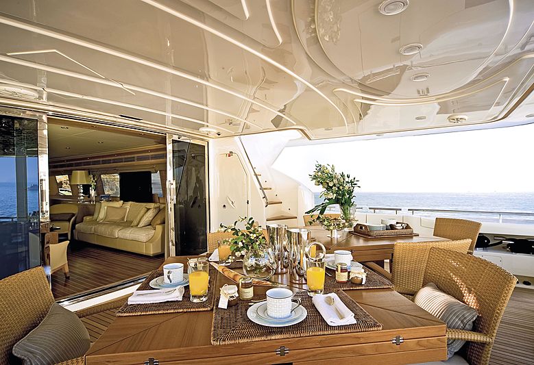 Tian yacht aft deck