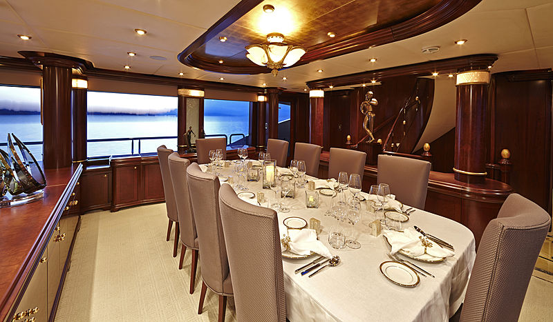 Zoom Zoom Zoom yacht dining
