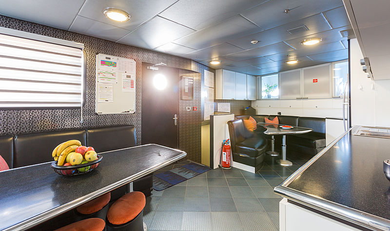 Grand Rusalina yacht crew mess