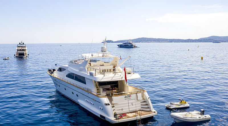 Ace1 yacht anchored