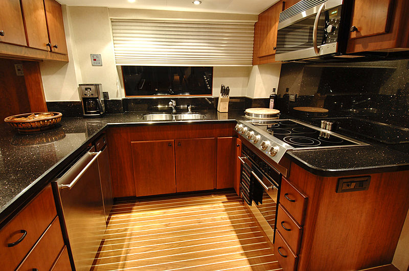 Lady O yacht kitchen