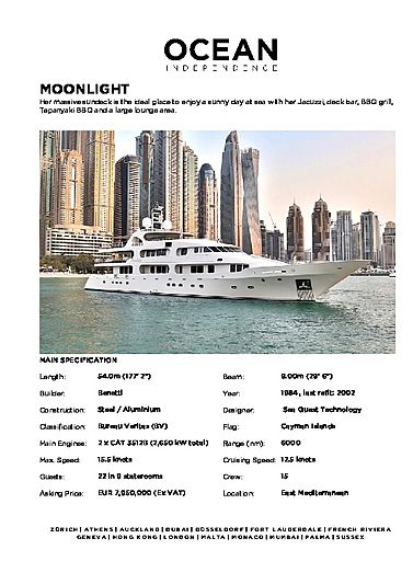 Moonlight yacht brochure