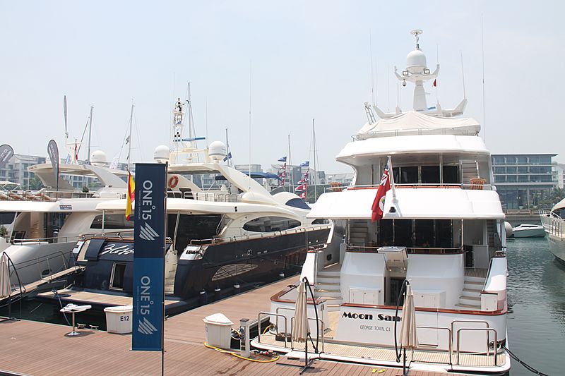 Moon Sand yacht in Singapore marina