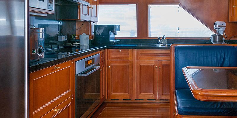Cassiopeia yacht kitchen