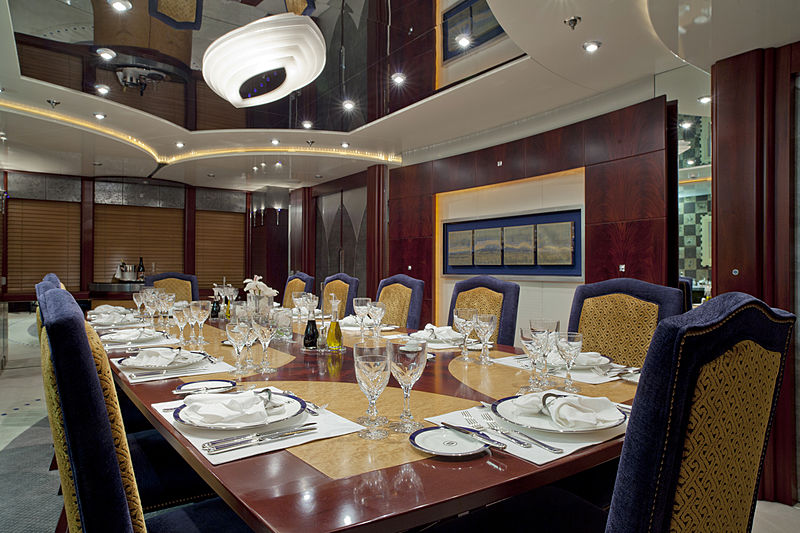Sarah yacht dining
