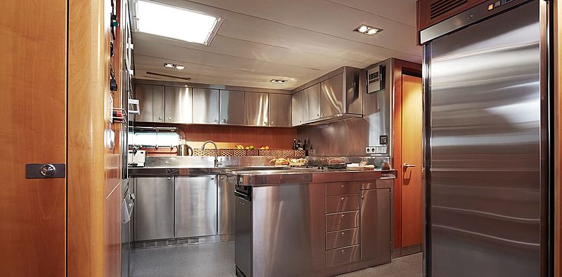 Silvertip B yacht galley