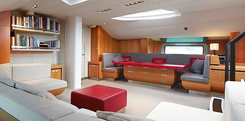 Silvertip B yacht saloon