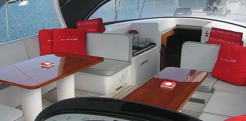 Silvertip B yacht cockpit