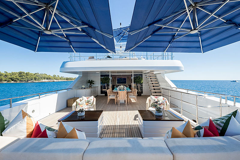Clicia yacht aft deck