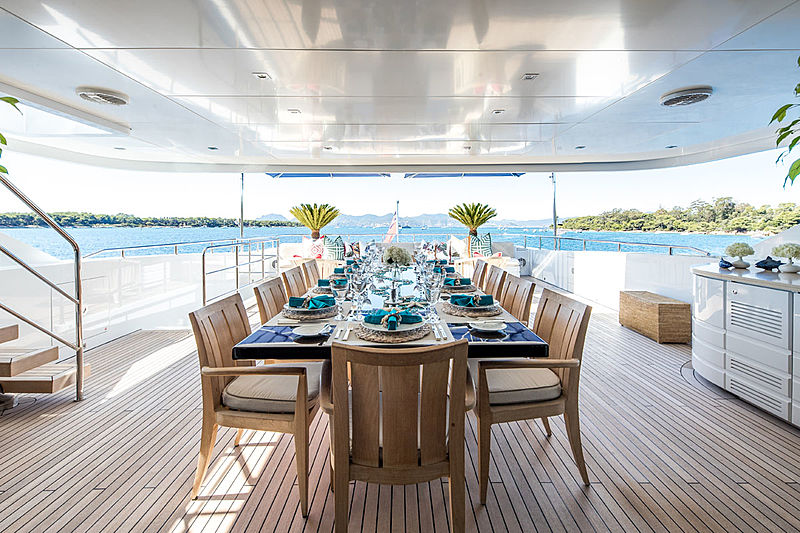 Clicia yacht aft deck