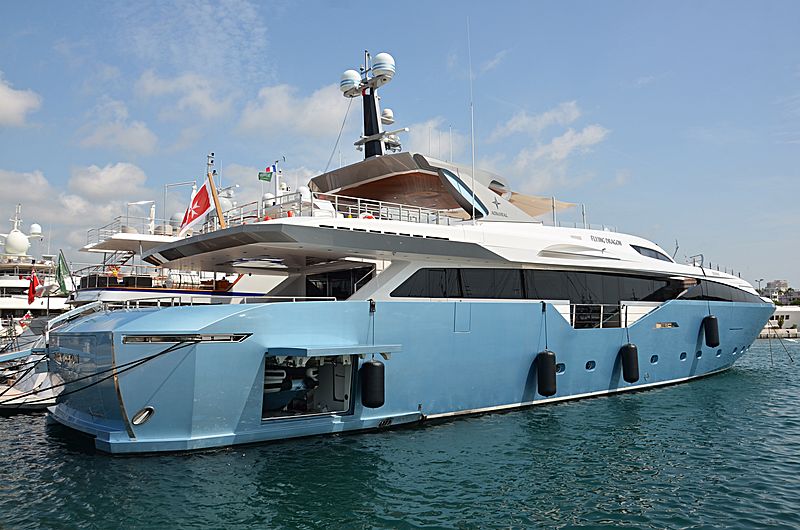Flying Dragon yacht in Port Canto