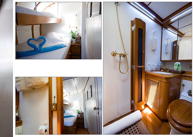 Baiurdo VI yacht bunkbed cabin