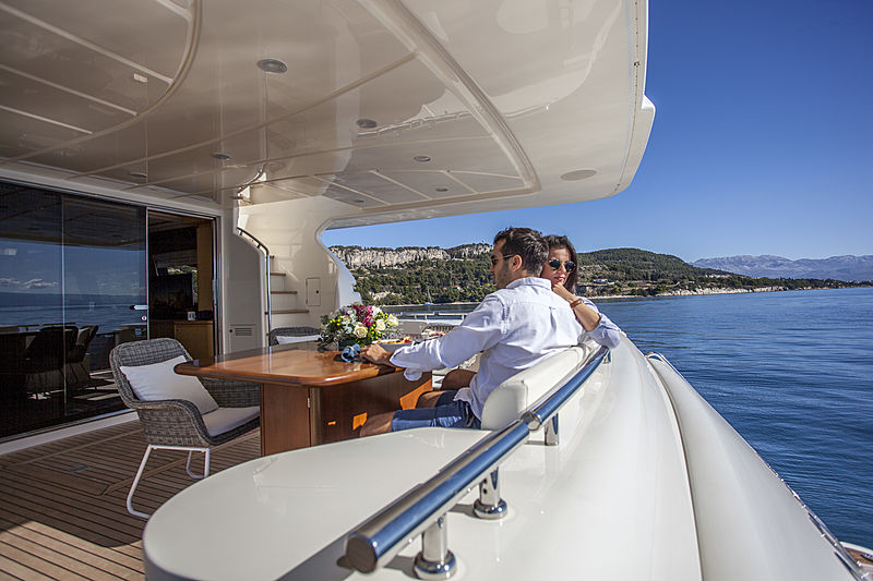 Yoyita yacht aft deck