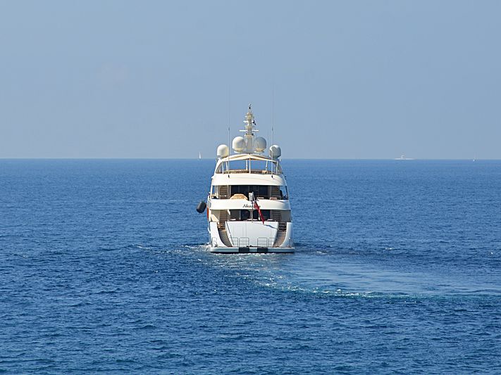 Nassima yacht leaving Nice