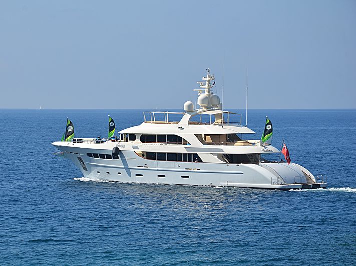 Nassima yacht leaving Nice