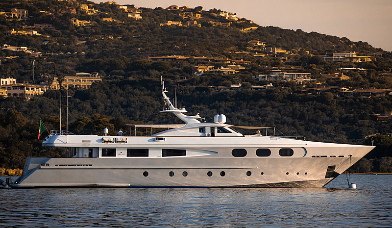 Sophie Blue yacht at anchor off Porto cervo