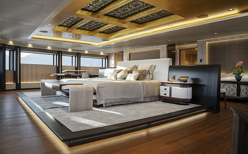 Illusion Plus yacht master stateroom