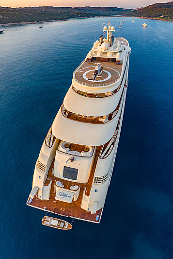 Dilbar yacht by Lürssen in Sardinia