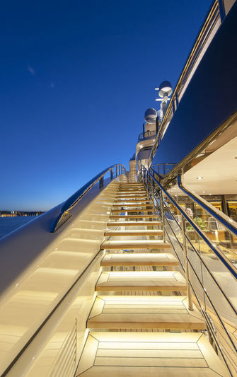 Ace sidedeck at night