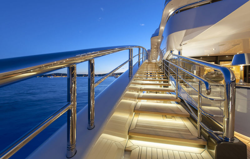 Ace sidedeck at night