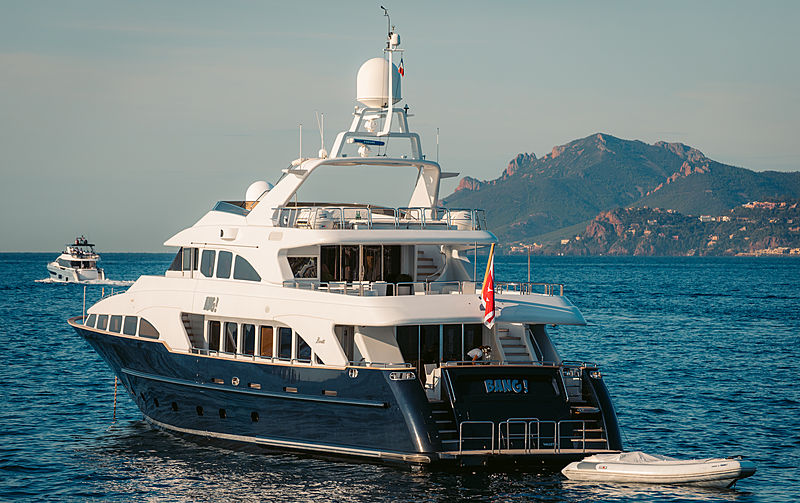 Bang! yacht at anchor off Cannes
